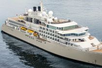 Silver Endeavour is the first cruise ship to be christened in Lemaire Channel