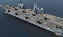 new UK aircraft carriers (helicopters positioning on flightdeck)