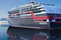 Hurtigruten Expedition's cruise ship Fridtjof Nansen coming to Liverpool (England UK)
