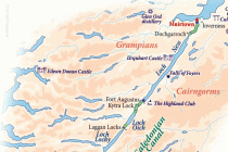 European Waterways Scotland barge cruise itinerary map