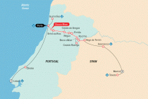 SS Sao Gabriel Uniworld Douro River cruise itinerary map