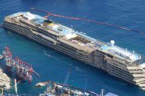 Costa Concordia shipwreck upright