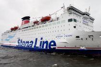 Stena Vision ferry departs shipyard in Gdansk (Poland) after refurbishment