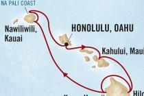 NCL Pride of America Hawaii cruise itinerary map
