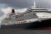 Cunard’s liner Queen Victoria arrives in Belfast Harbour for dry-docking at Harland & Wolff shipyard