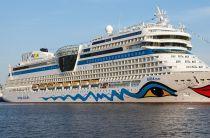 AIDAmar ship sets off from Hamburg (Germany) on her first World Cruise