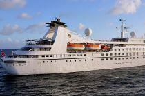 Windstar Cruises' superyacht Star Pride emerges from a drydock refit project