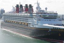 DCL-Disney cruise ship Wonder setting sail for Castaway Cay Bahamas