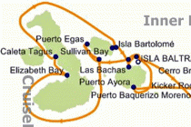 Celebrity Xpedition Galapagos cruise itinerary map