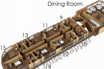 Delfin II Amazon cruise ship (deck 2 plan raster)