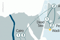 Emerald Waterways Egypt Nile River cruise itinerary map (ship MS Hamees)